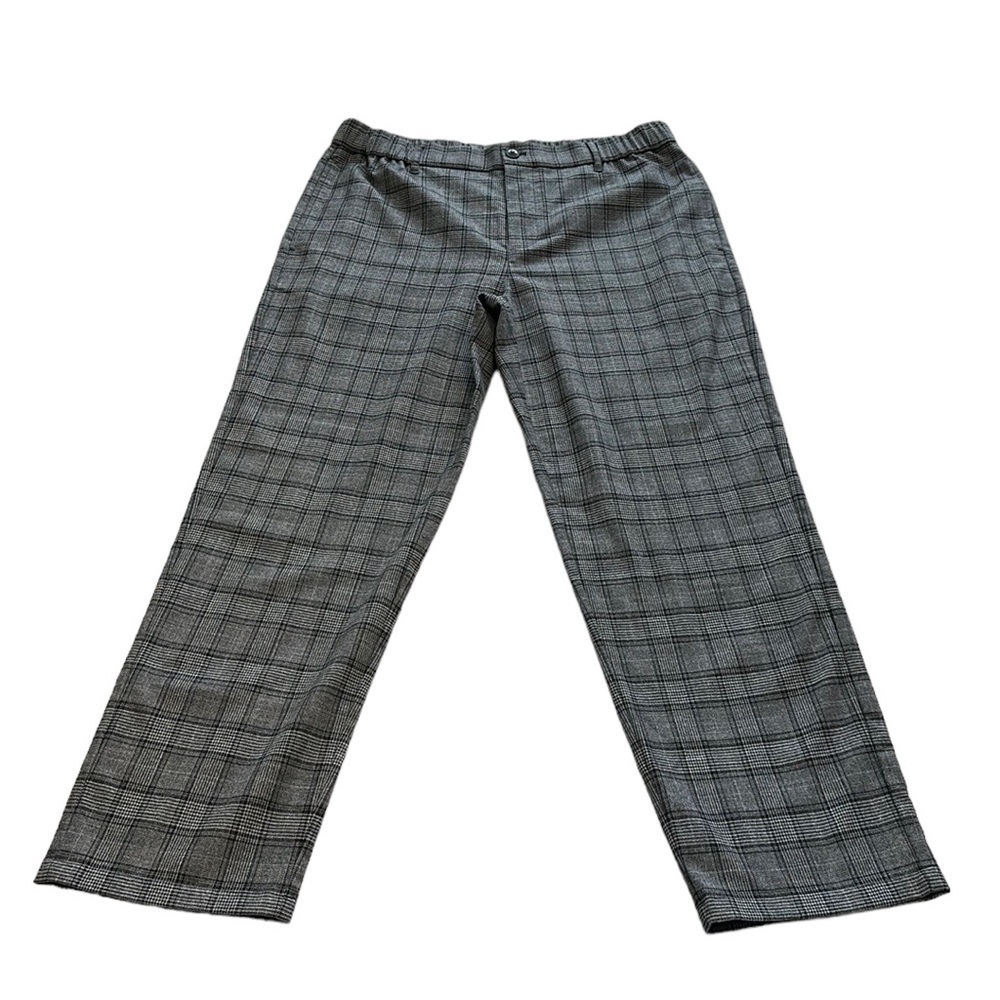 Gender-Neutral Grey Checkered RW&CO. Trouser Pants - Size Large